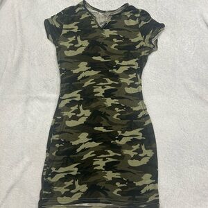 Camouflage Print Women's Mini Dress